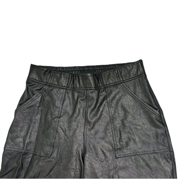 Spanx Noir Black Leather Like Pocket Jogger Pants - Picture 3 of 10